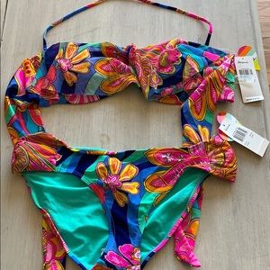 NWT! Raisins sz L bandeau bikini